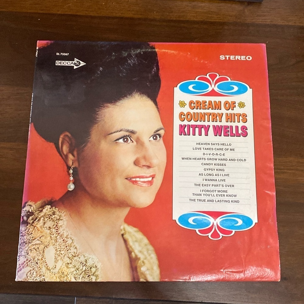 Vintage Kitty Wells Cream Of Country Hits LP Decca Stereo Vg+/EX!!!